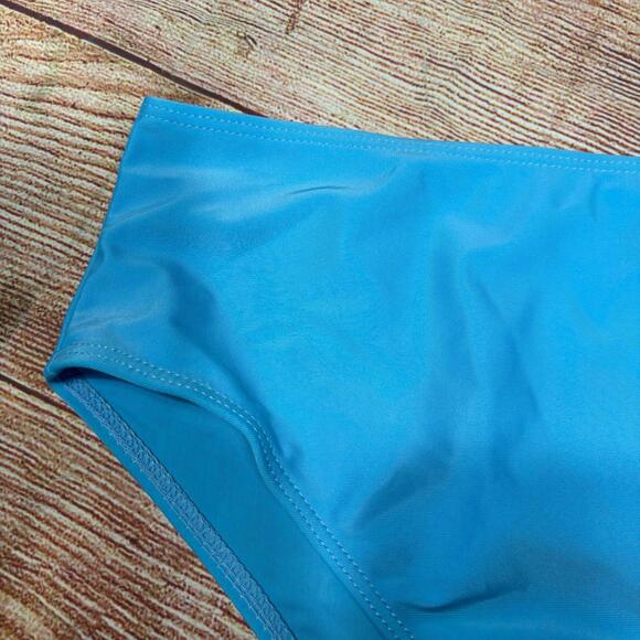 Blue High-Waisted Medium Swimwear Bottoms Nwot - Picture 2 of 5